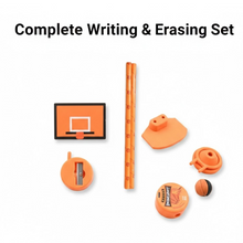 Football & Basketball Stationery Kit – Pencil, Sharpener & Eraser (Birthday Gift)