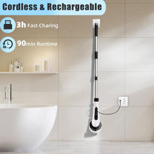 Bathroom tile cleaning power brush