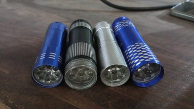Portable Mini Torch – 9 LED Pocket Flashlight, Battery Operated (Mix Color)